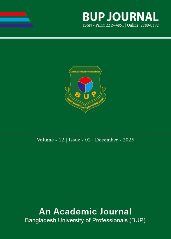BUP JOURNAL, Volume - 12, Issue - 2, December- 2025